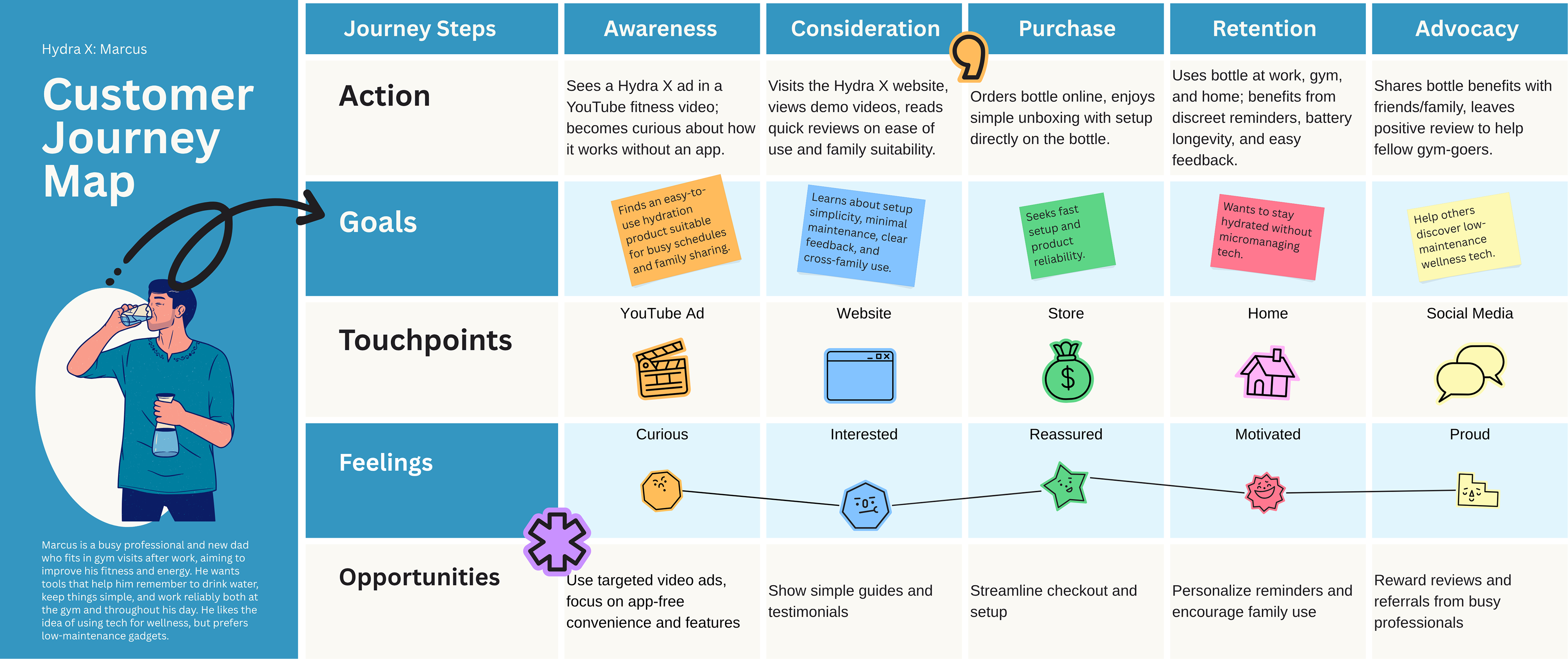 Customer Journey Map for Marcus
