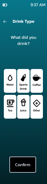 Drink Selection Screen