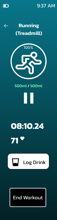 Workout Goal Completed Screen