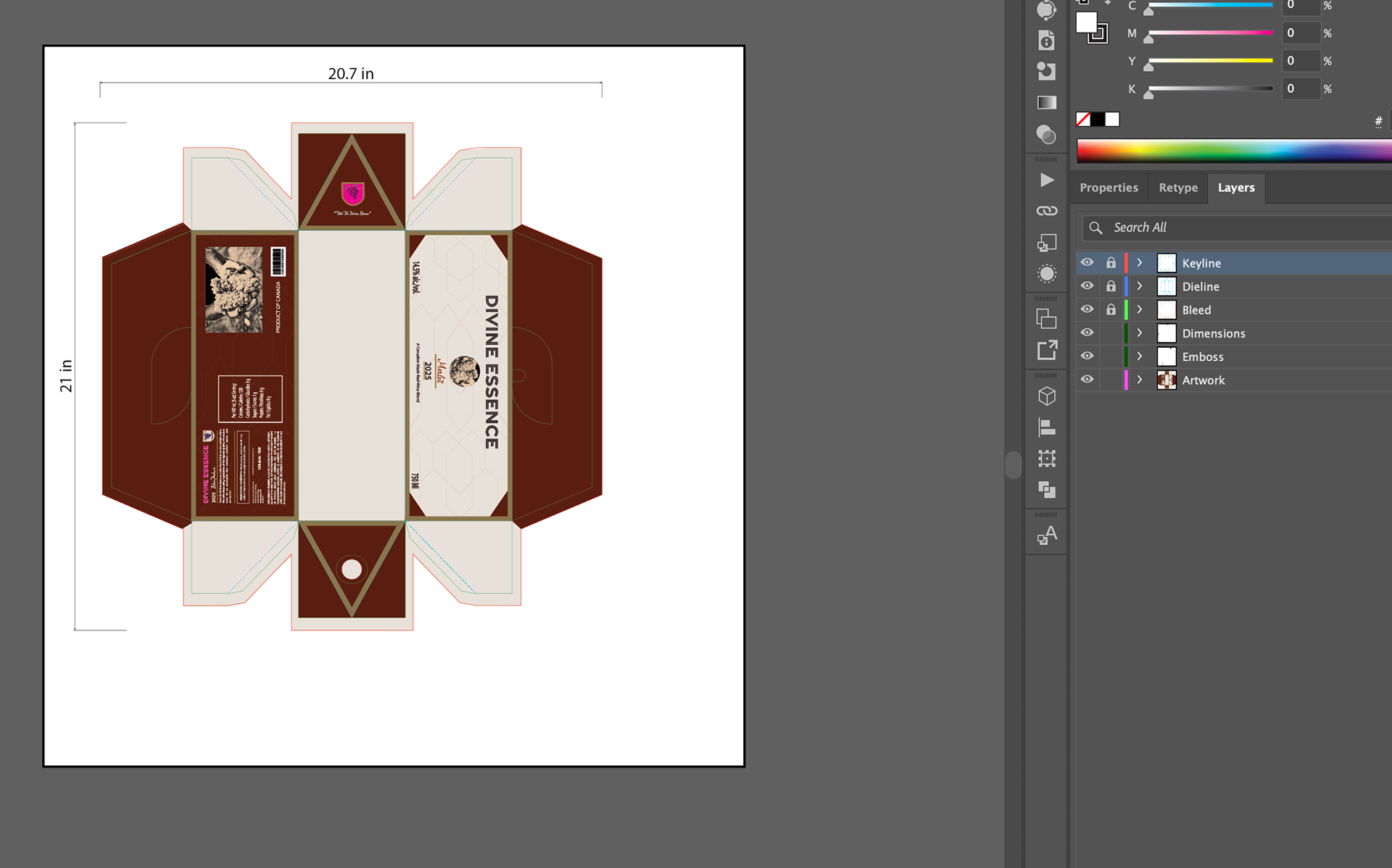 Package Design 2: Triangular Box With Bottle Neck Cutout