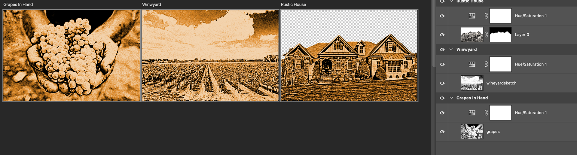 Proccess involved for editing images in Photoshop