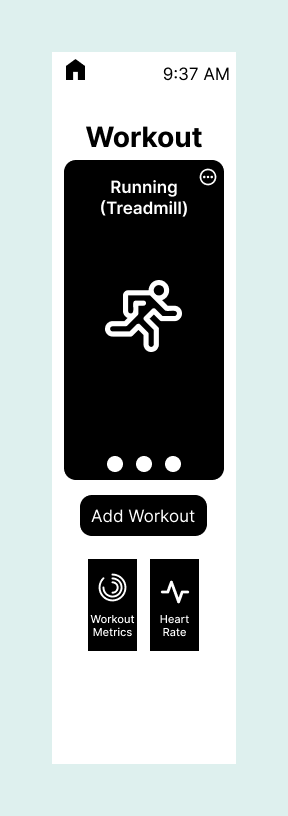 Workout Selection Screen