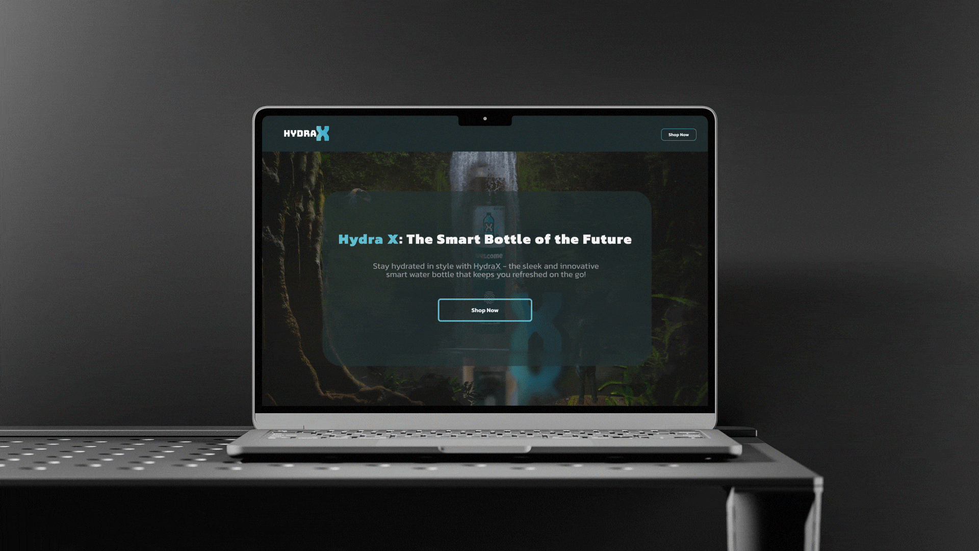 Landing page mockups for a phone and laptop