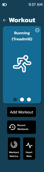 Running Workout Screen