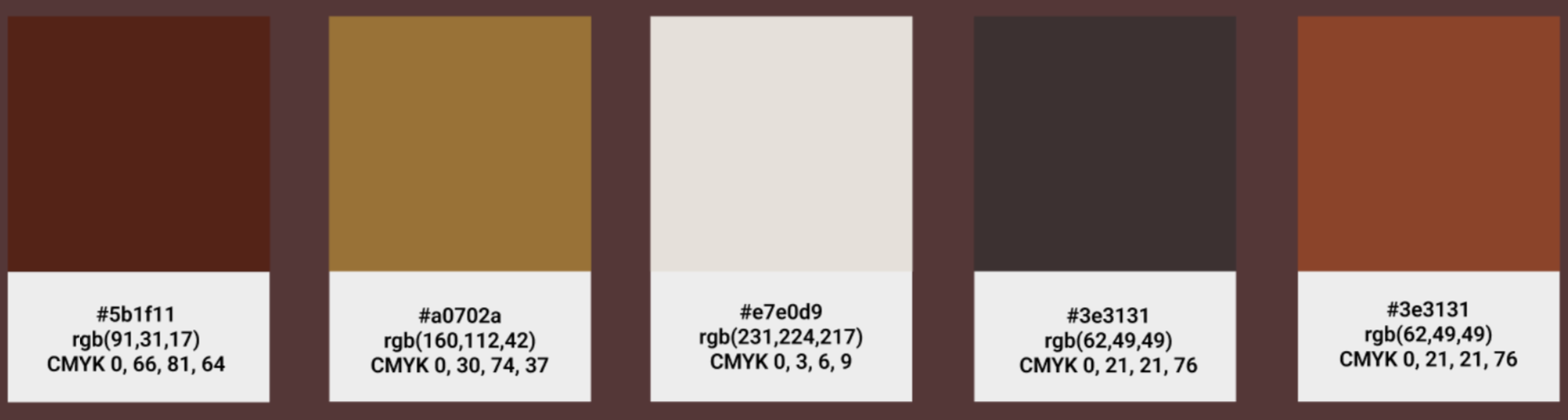 Colour palette for Divine Essence