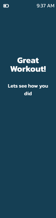 Post Workout Screen