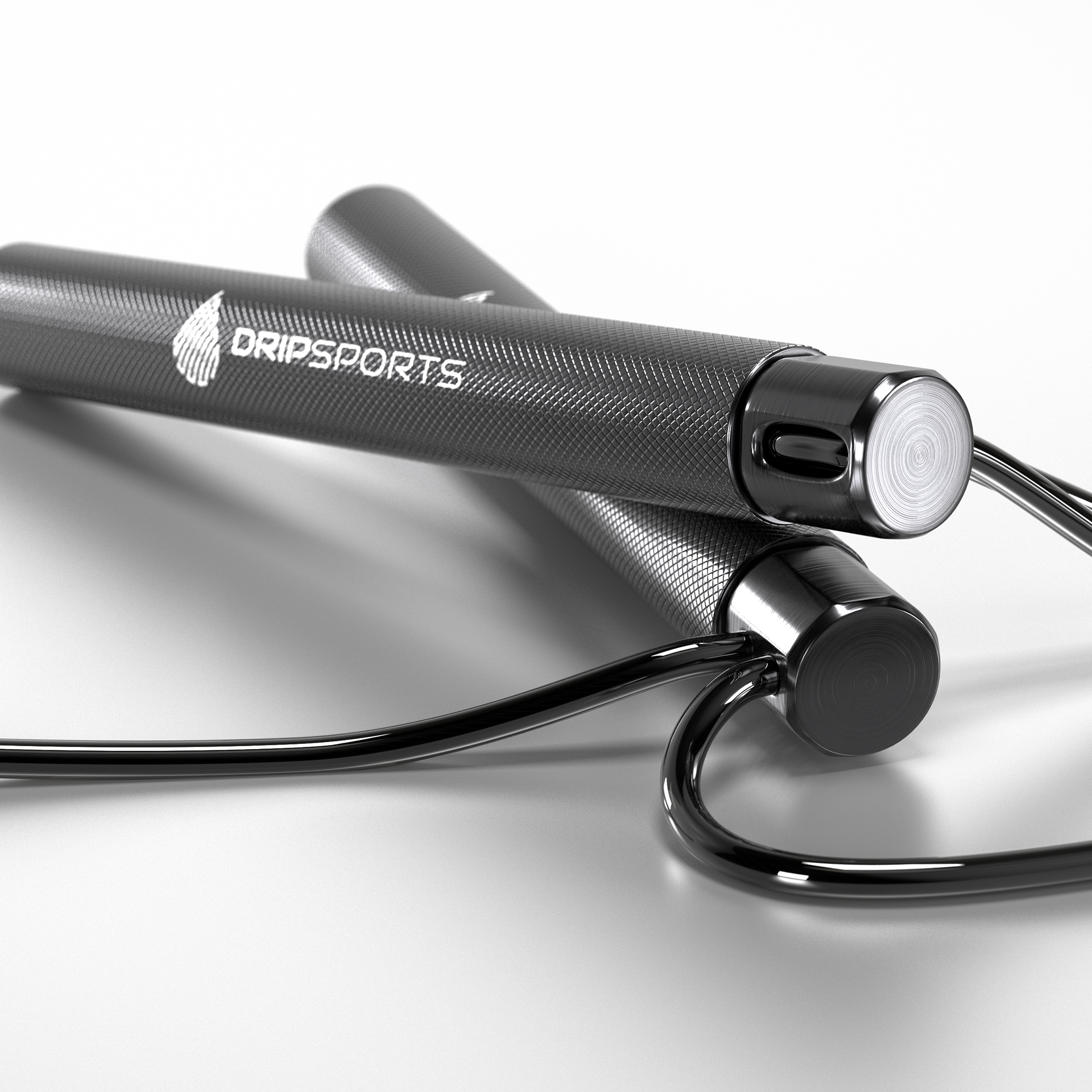 DRIPSPORTS - skipping rope variant 3 closeup view (metal)