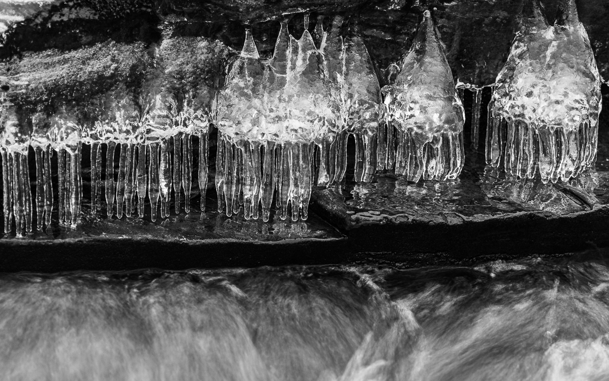 Ice sculptures, Abisko River