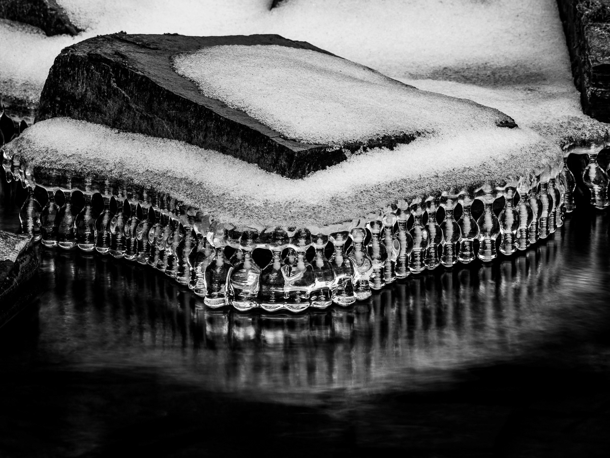 Ice sculptures, Abisko River