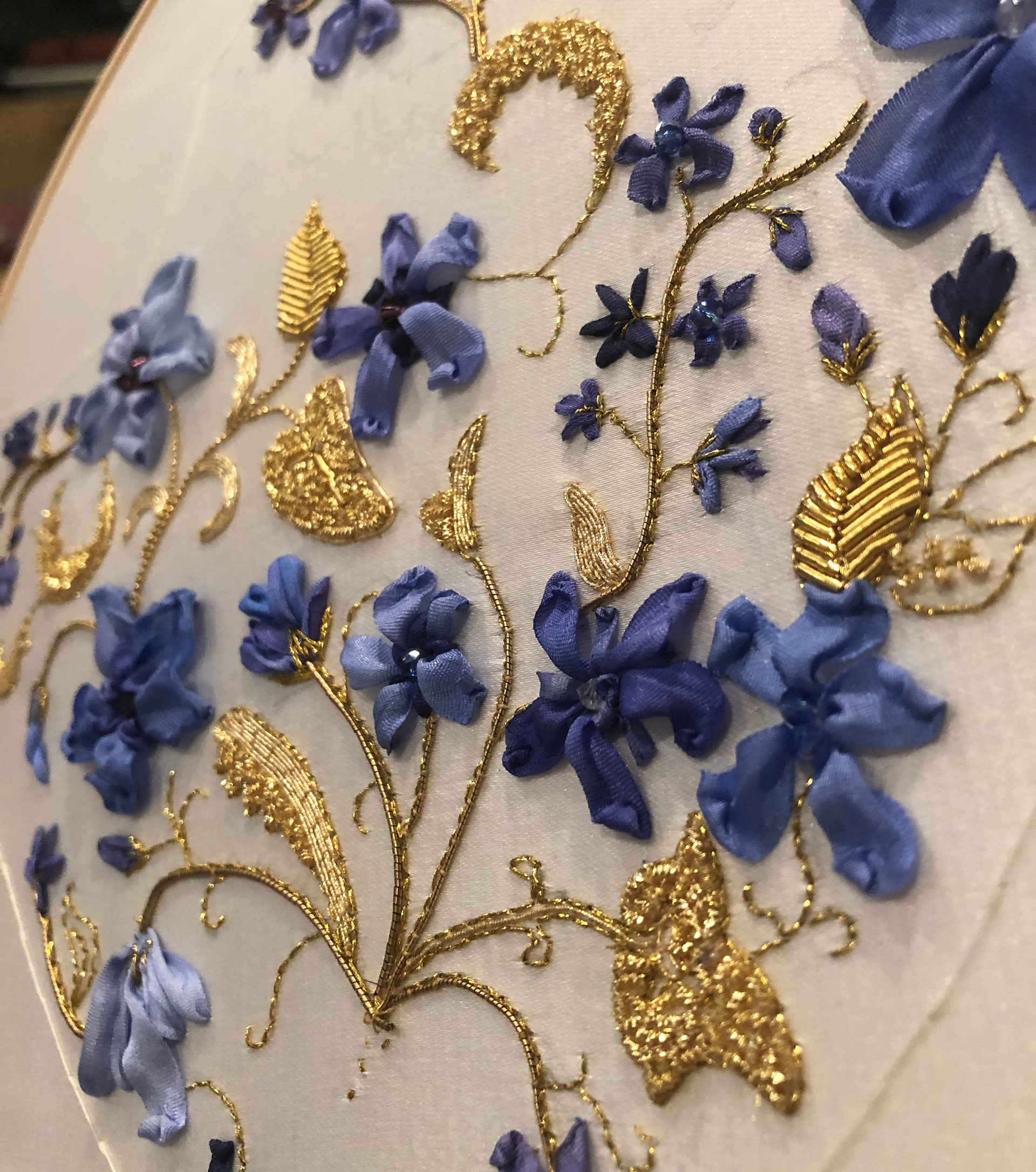In-process photo, showing off the variety of motifs