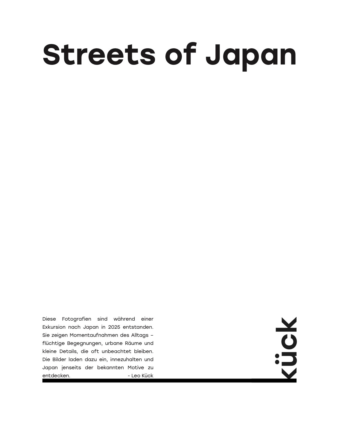 Ausstellungsplakat „Streets of Japan"