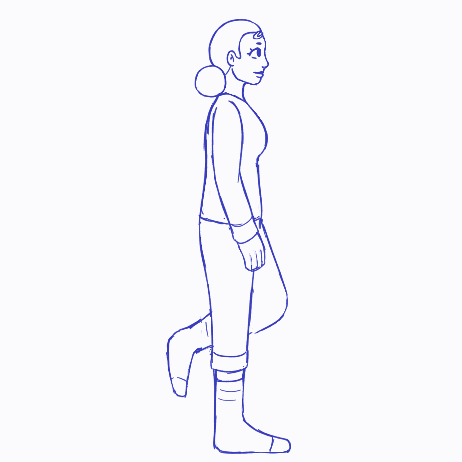 Walk cycle test animation for Mom