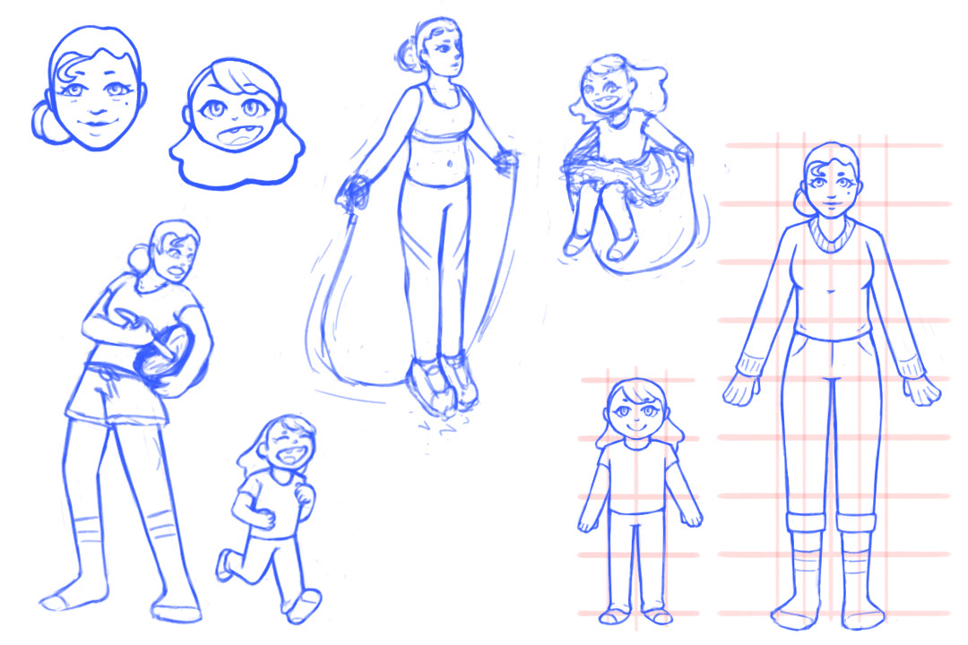 Character designs for Bedtime Story
