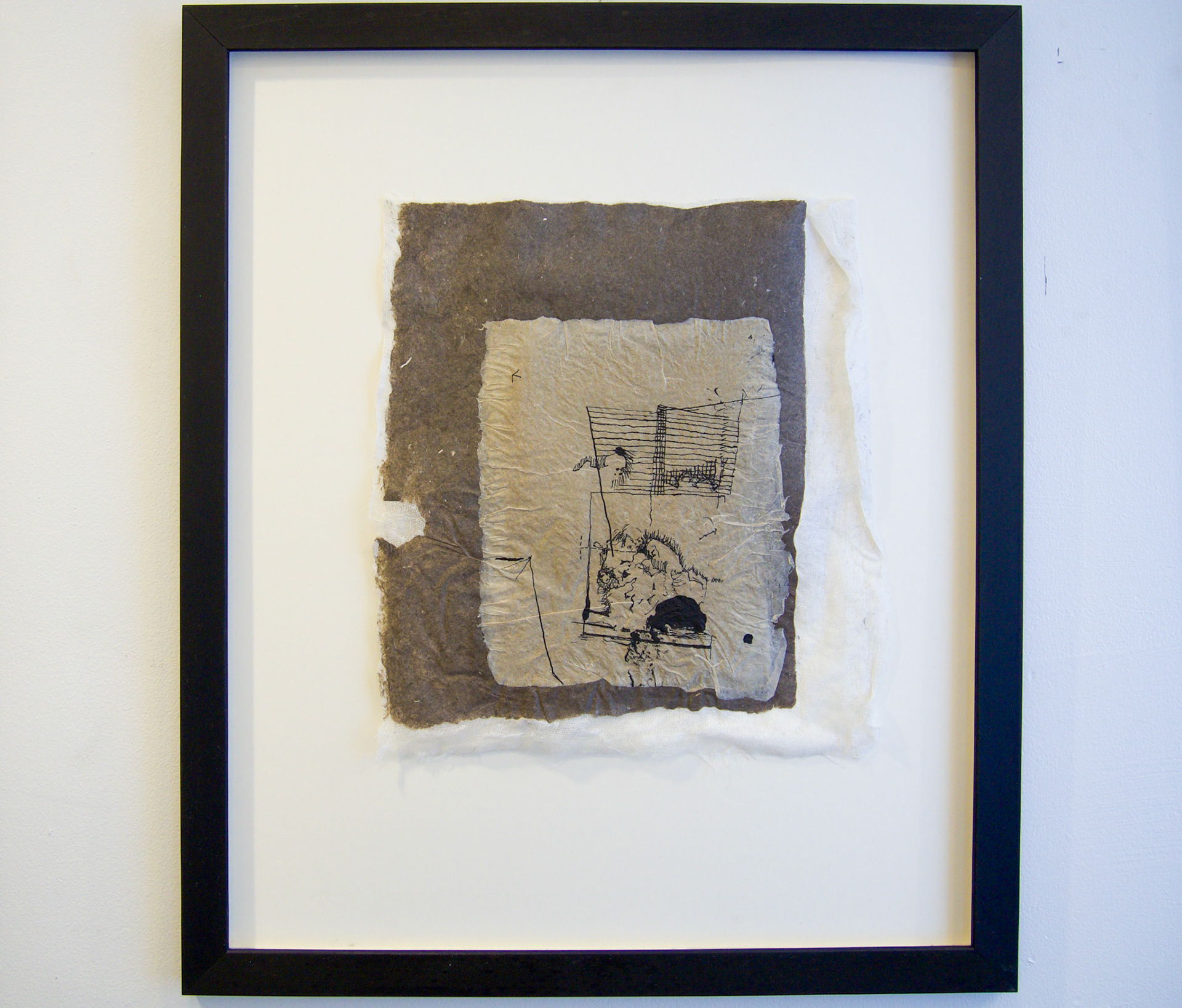 MilkFlowing from Cleopatra’s mechanicalBreasts in processions, 13.5” x 15”, Ink on flax paper