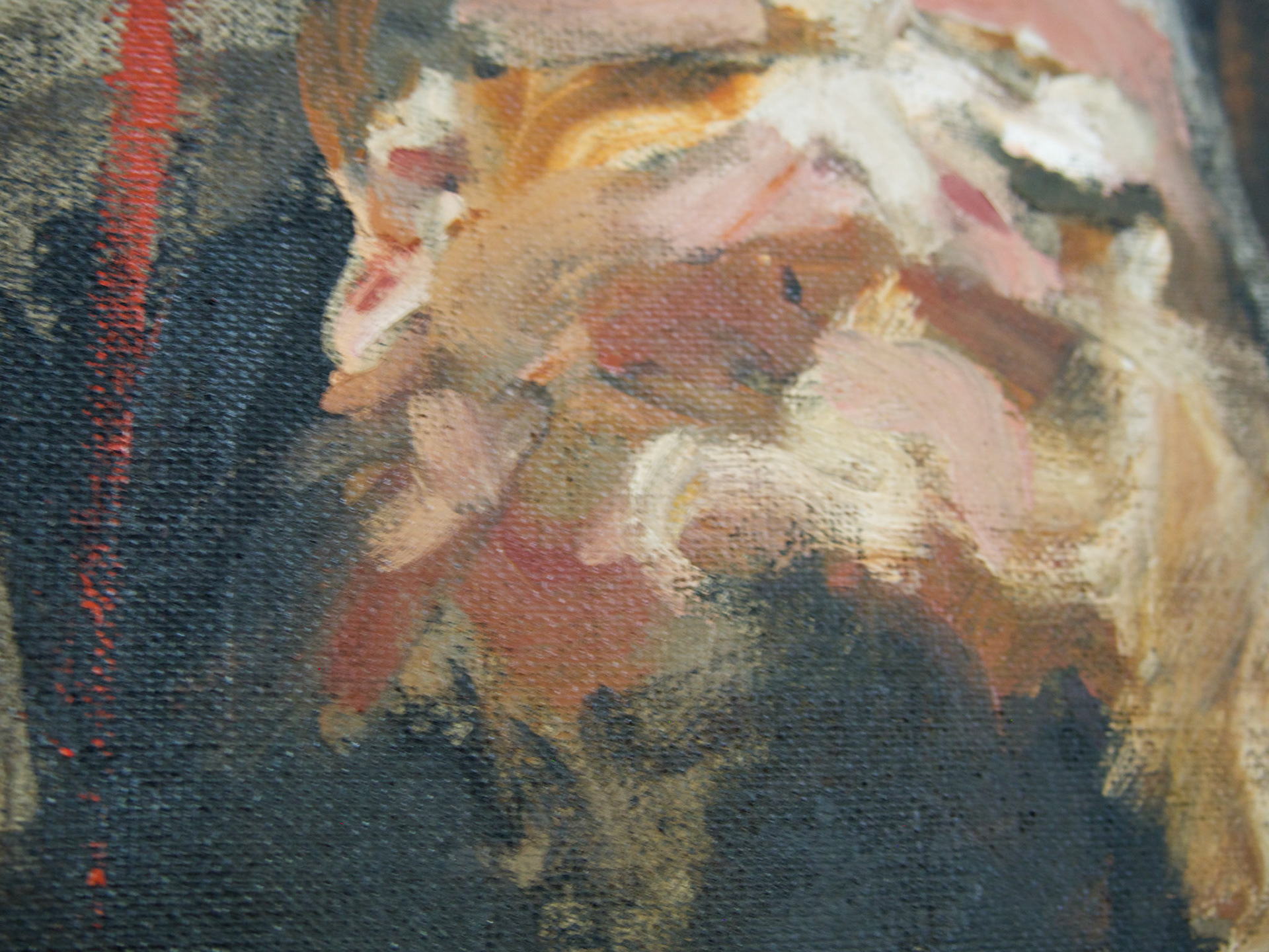 Crown a prince Blow the horn.Descend.Ascend.Rotate, fly, speak Oil on linen 2021 9” X 8” hung over a doorway