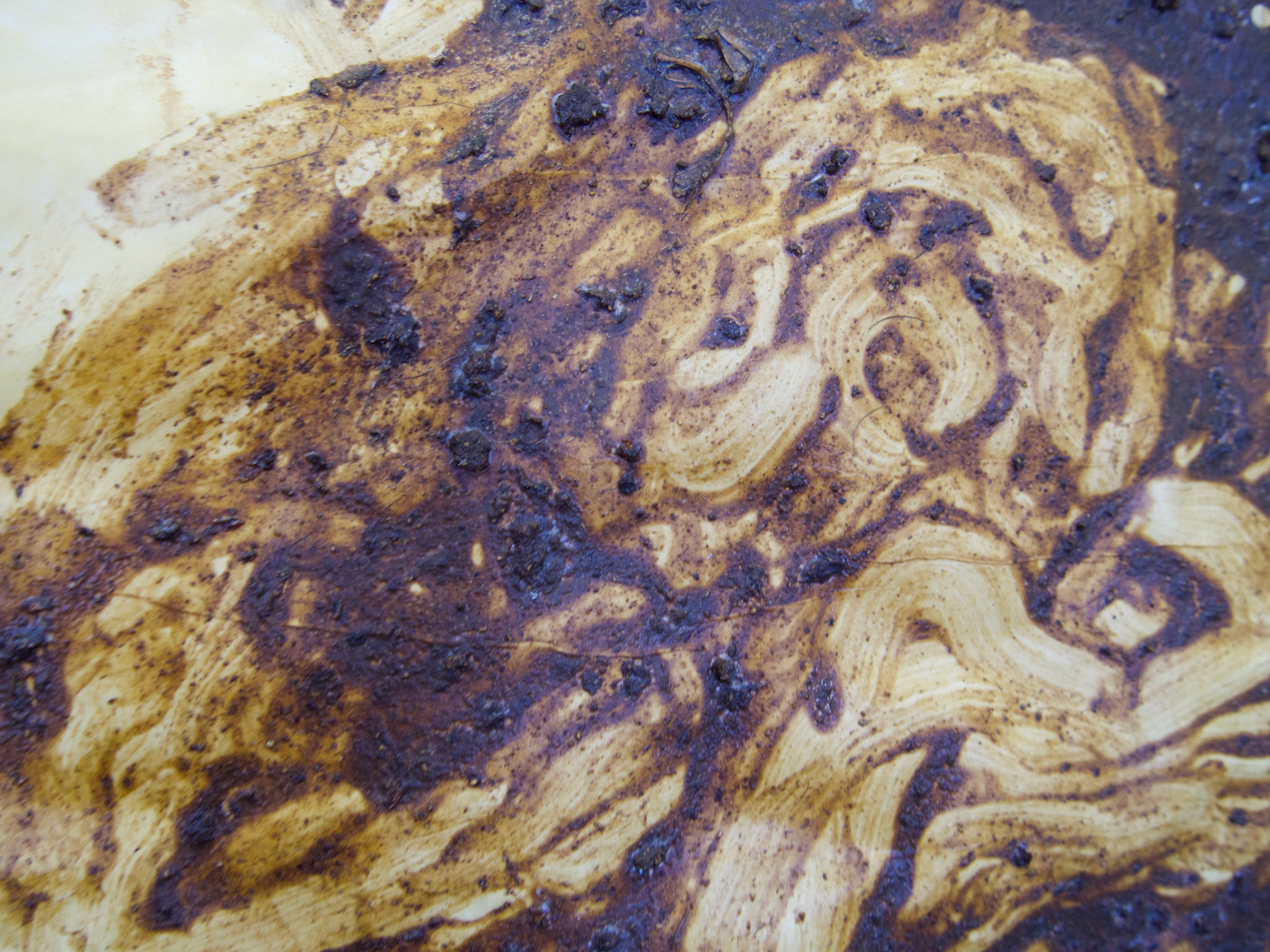 At work more magical with science than without, 28’’ X 25’’, shit on parchment