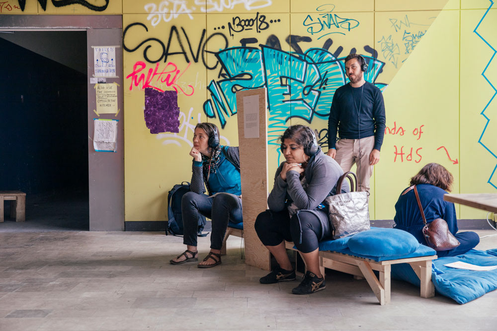 Listening Station part from Making Futures in Haus der Statistik 2019 (c) Gary Hurst