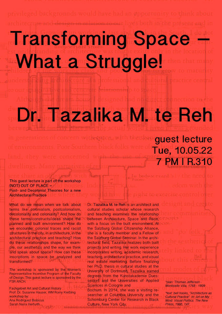 lecture by Tazalika M. te Reh