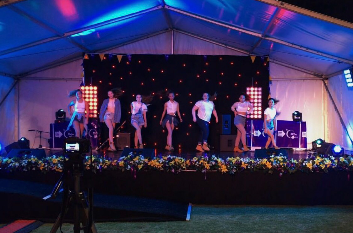 Relay For Life entertainment, choreography by Wade Ryder