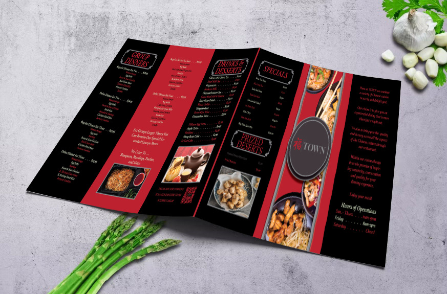 Town Menu: Front Back