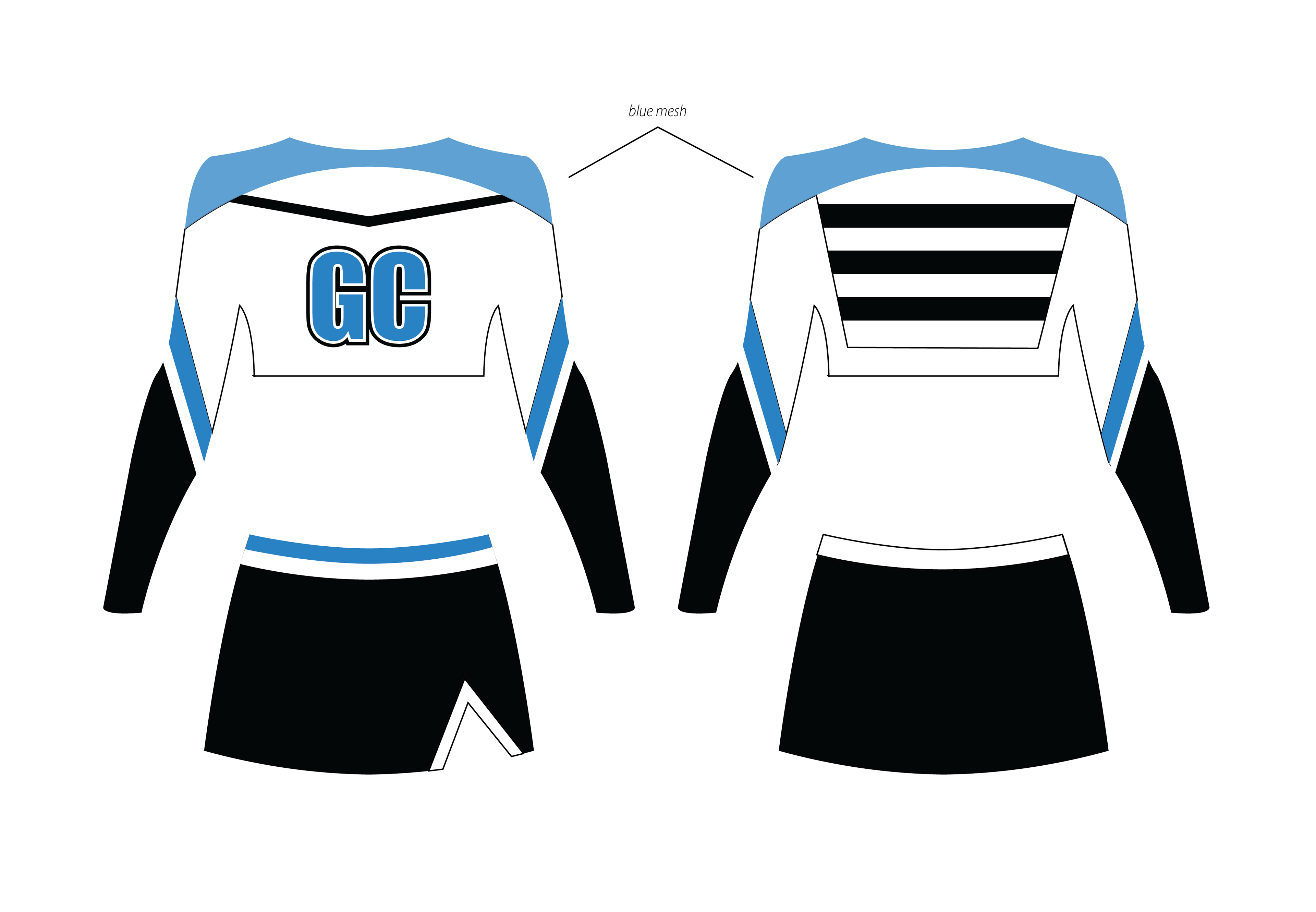 Gravity Cheer uniform concept