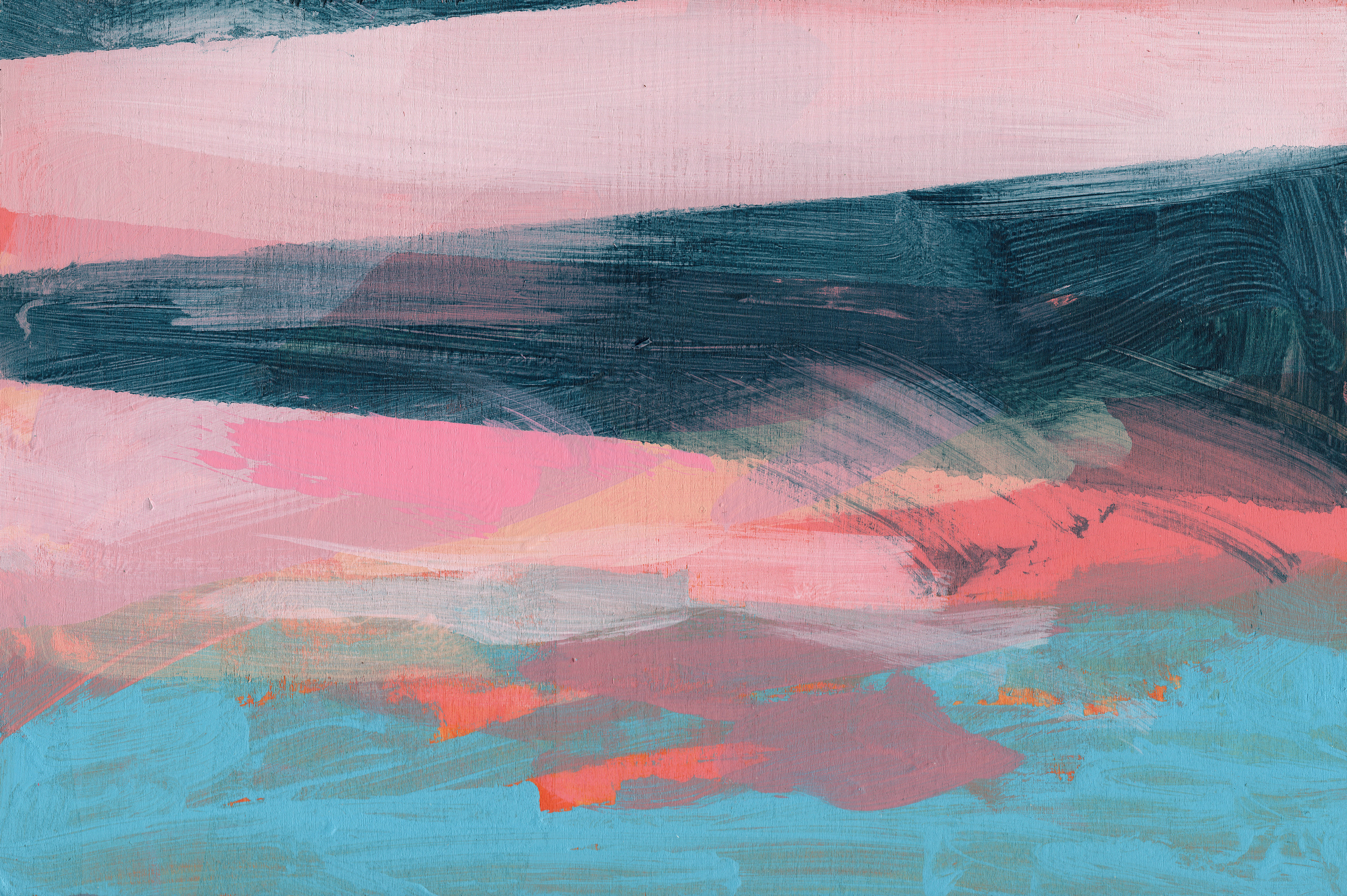 Given time - Acrylic on wood cradle board 30cm x 20cm x 2cm