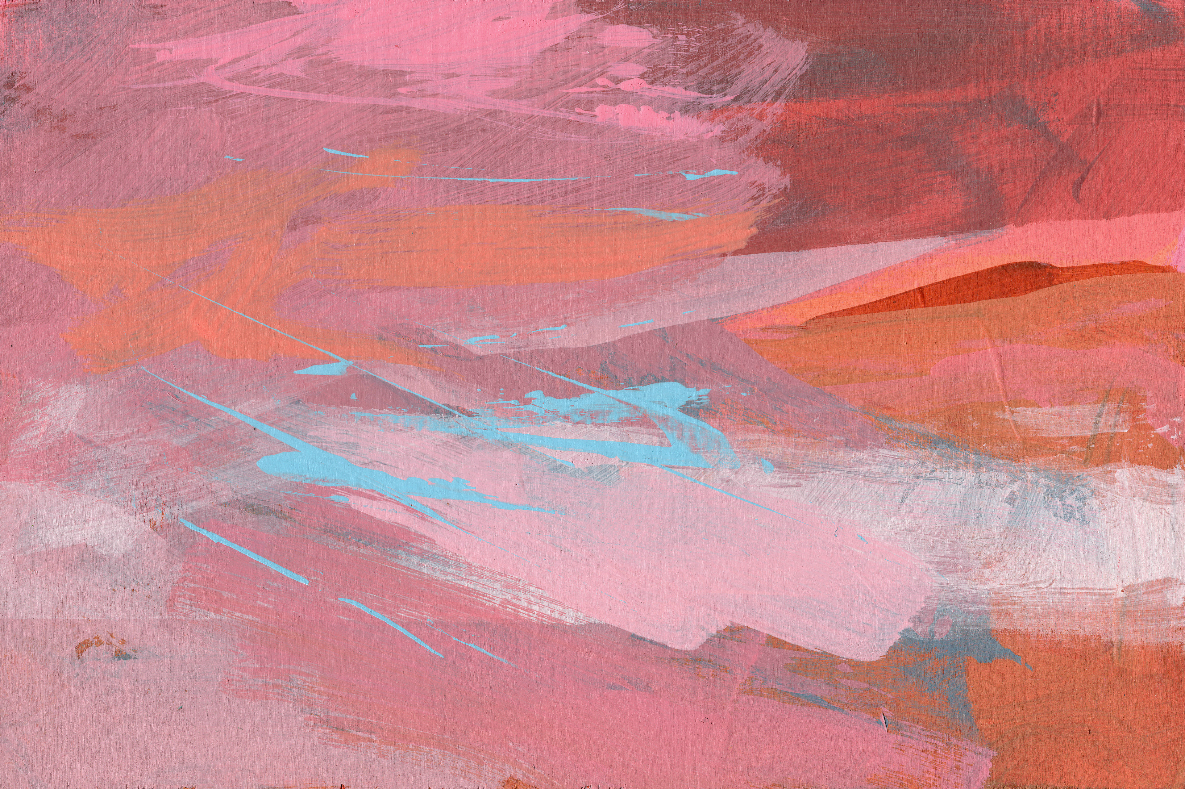 Forth spray - Acrylic on wood cradle board 30cm x 20cm x 2cm
