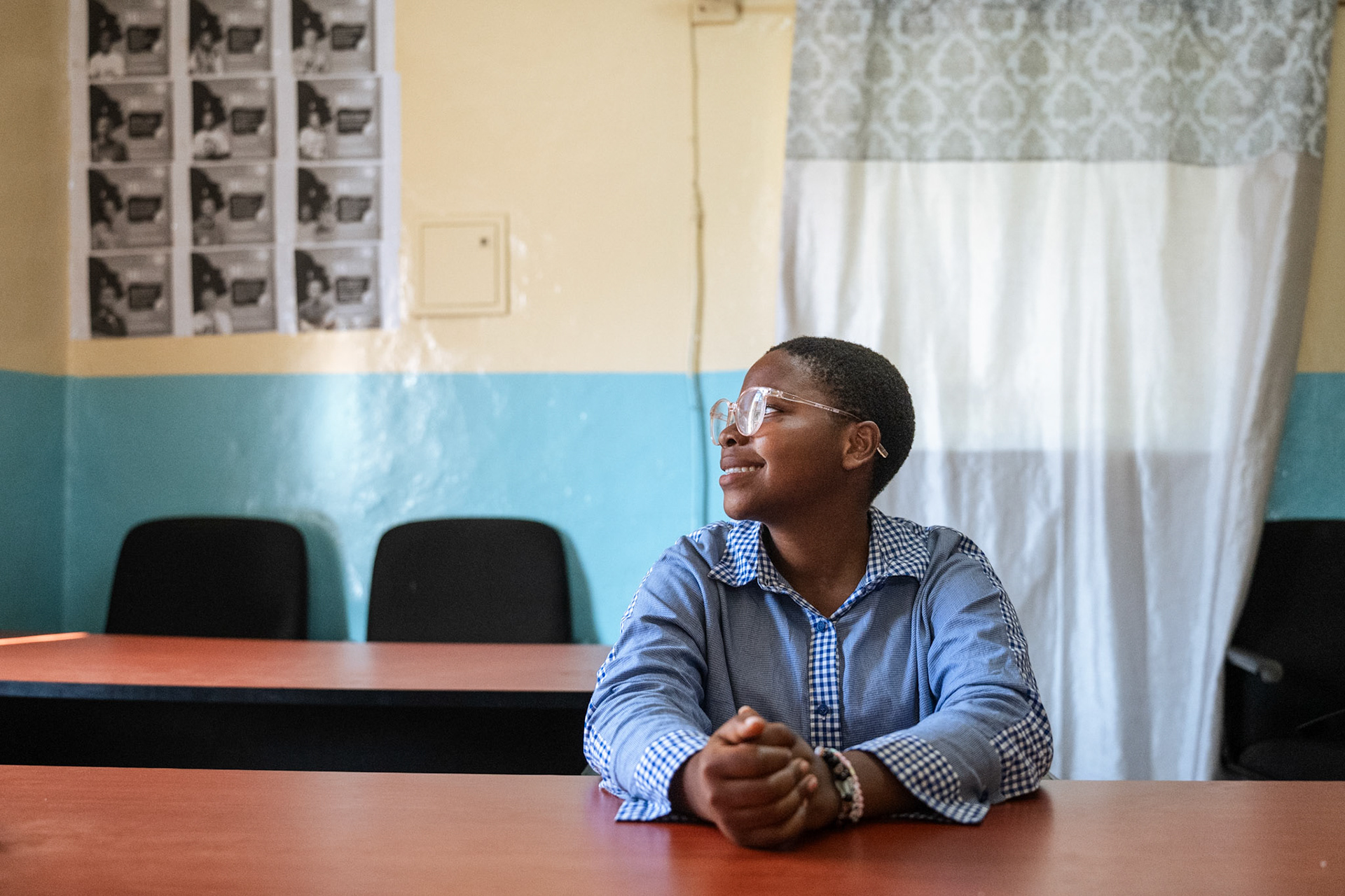 Florence is one of the refugee children activists at the Dzaleka Camp. She fled the Democratic Republic of Congo.