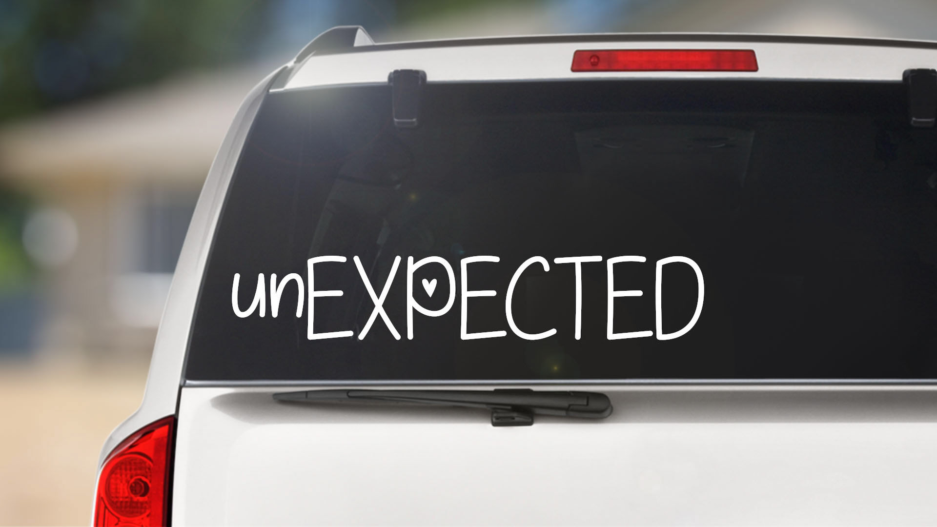 Concept D: then, family car stickers morph into the show title