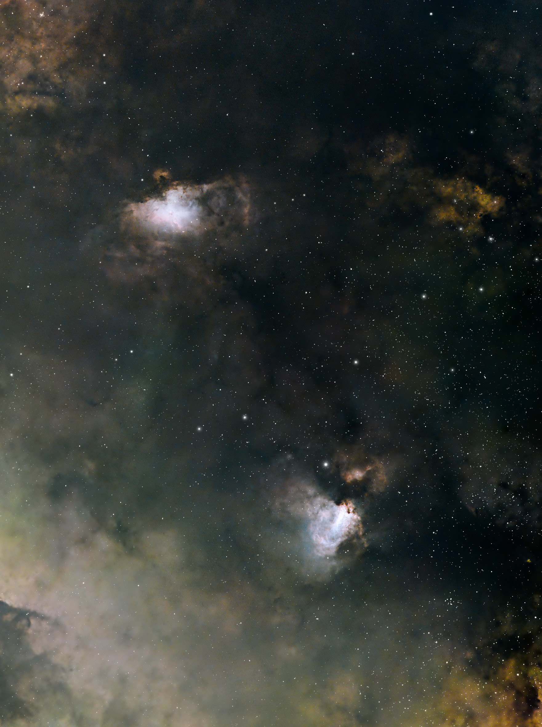 Eagle nebula (M16) Omega Nebula (M17)