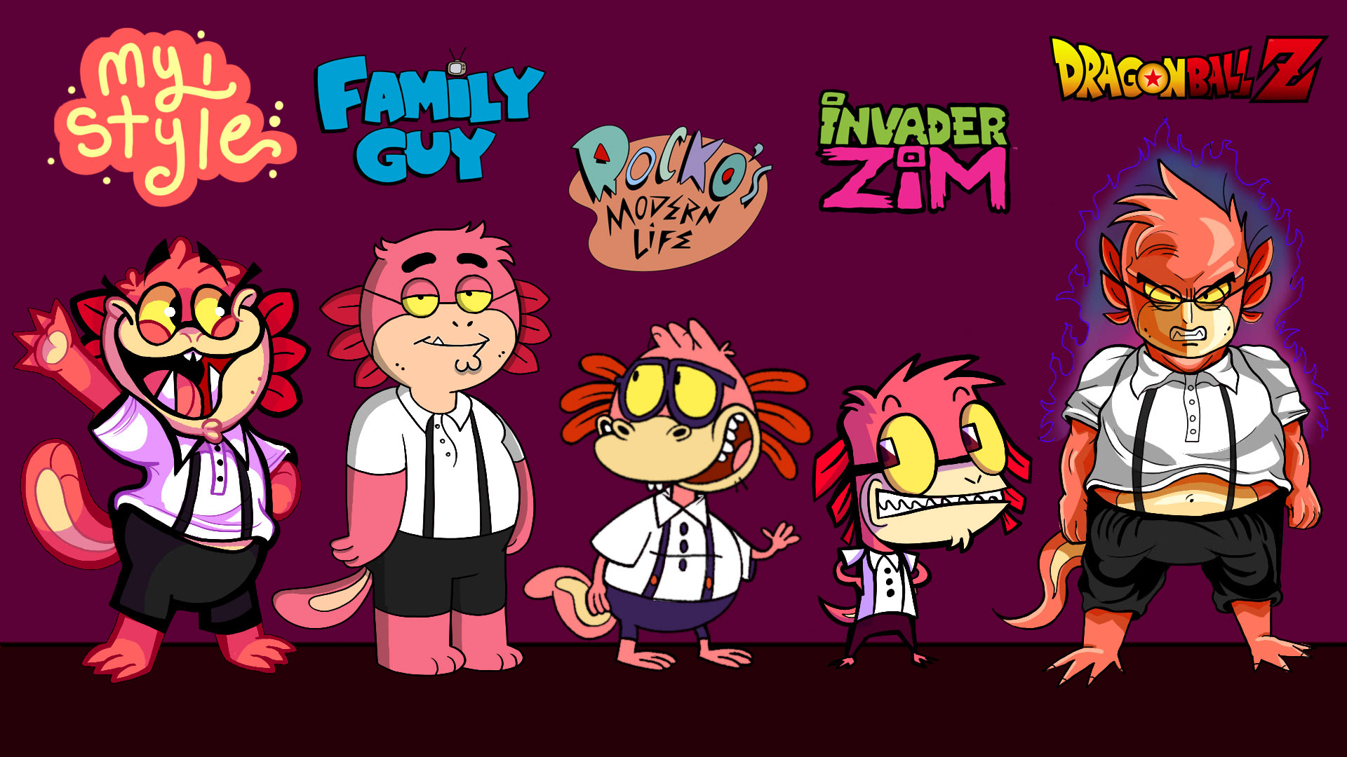 Stevie Fisk in Five Different Styles