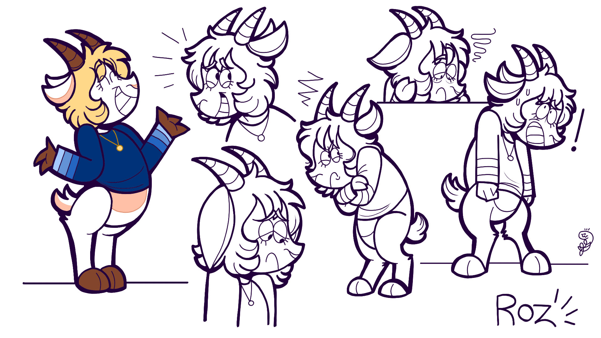 Roz Poses and Expressions