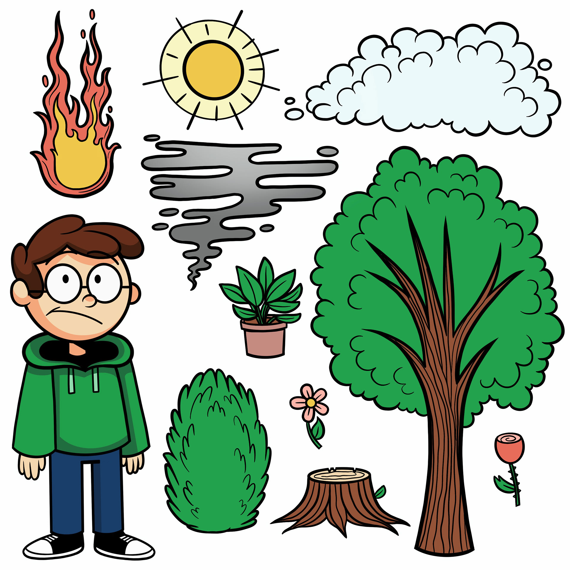 "Planet Stupid" Nature Props