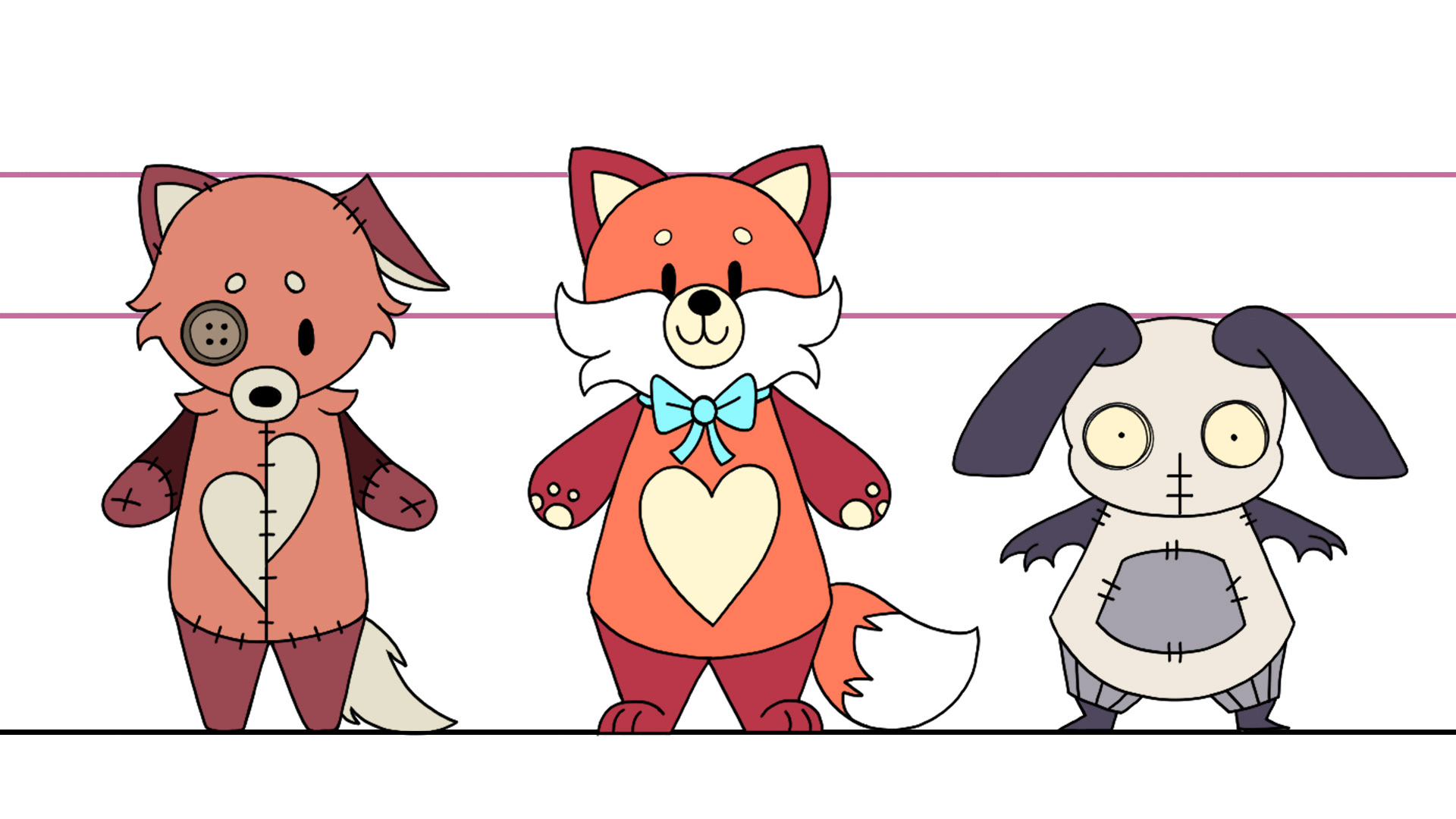 "Stitched" Main Characters Line Up