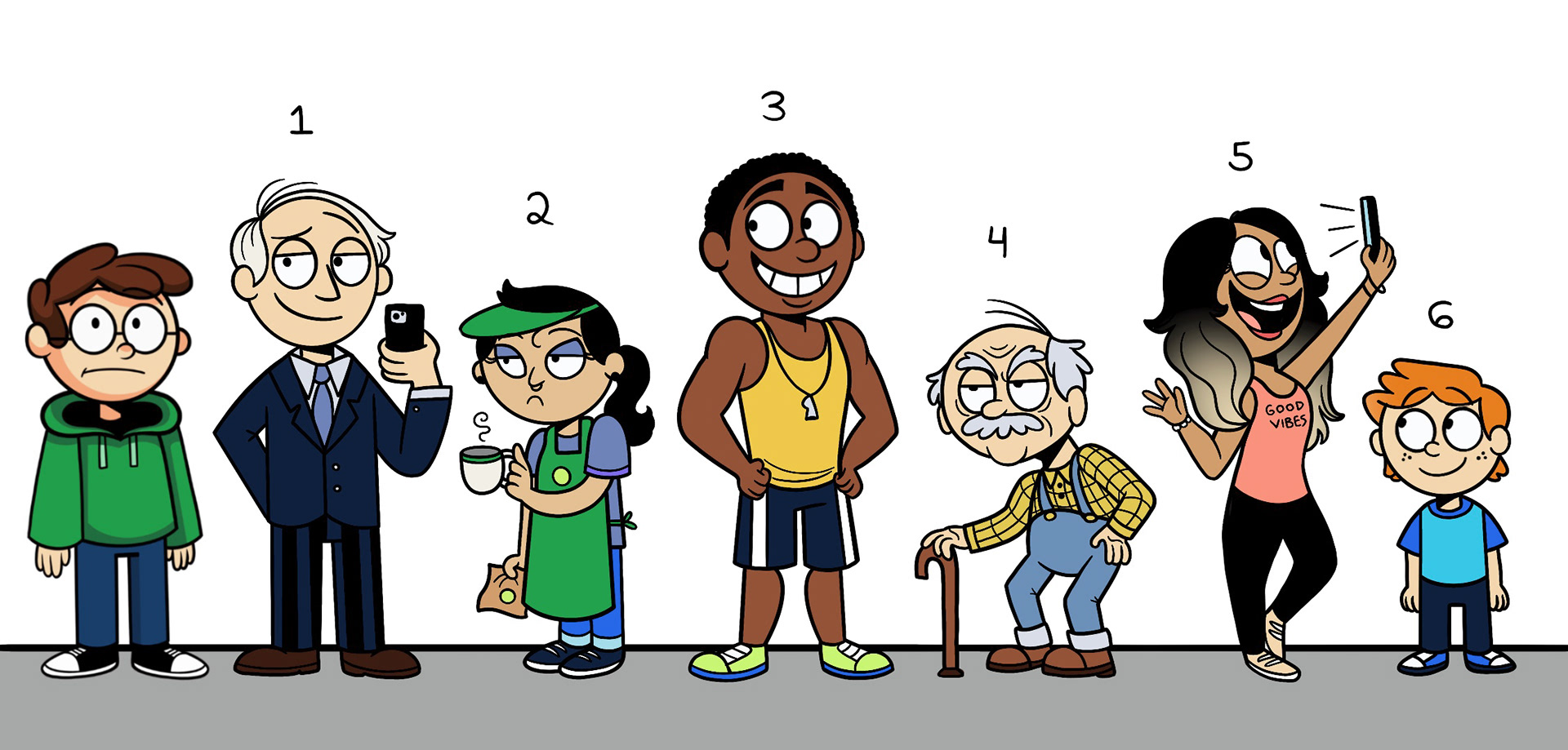"Planet Stupid" Background Characters Line Up