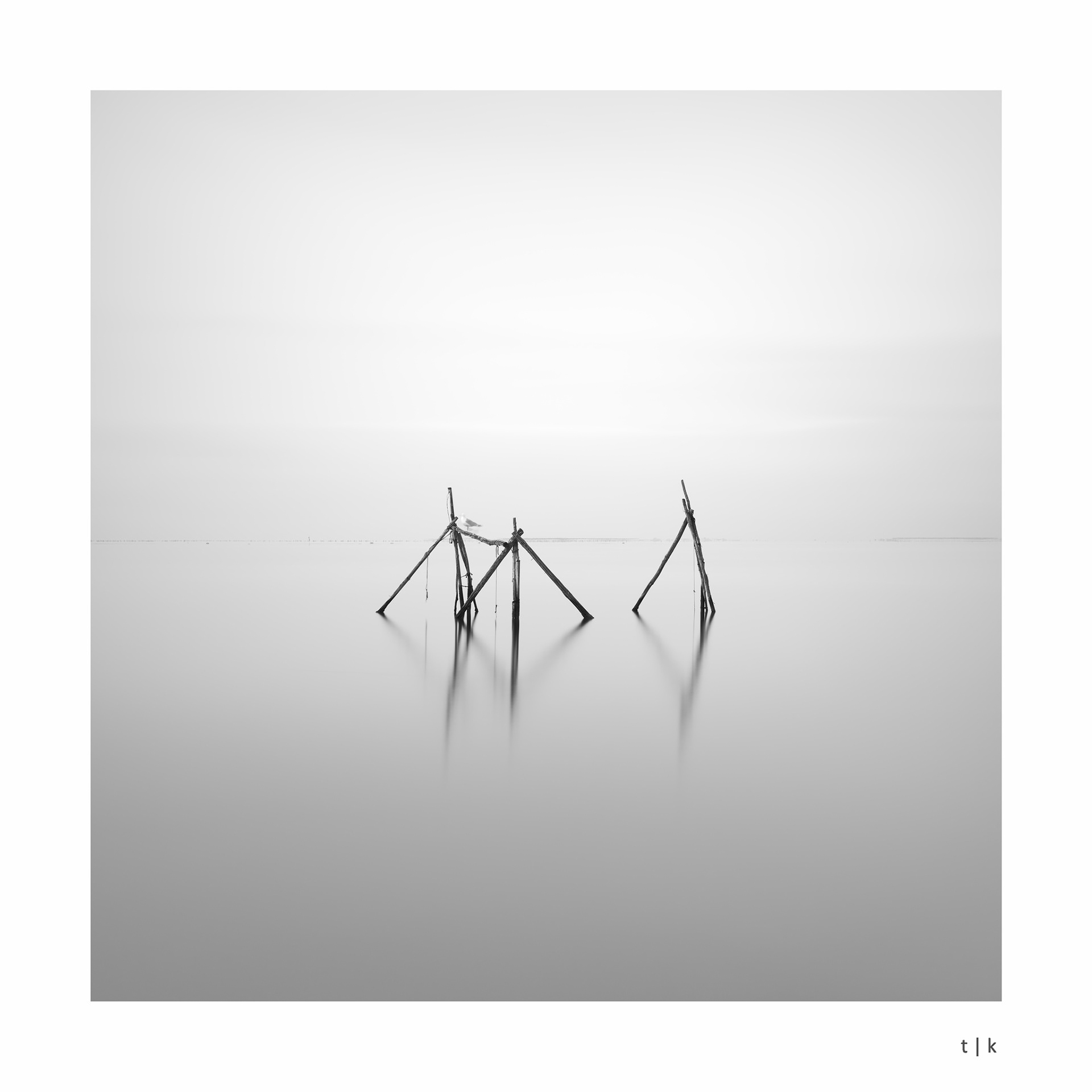 seascape with haze