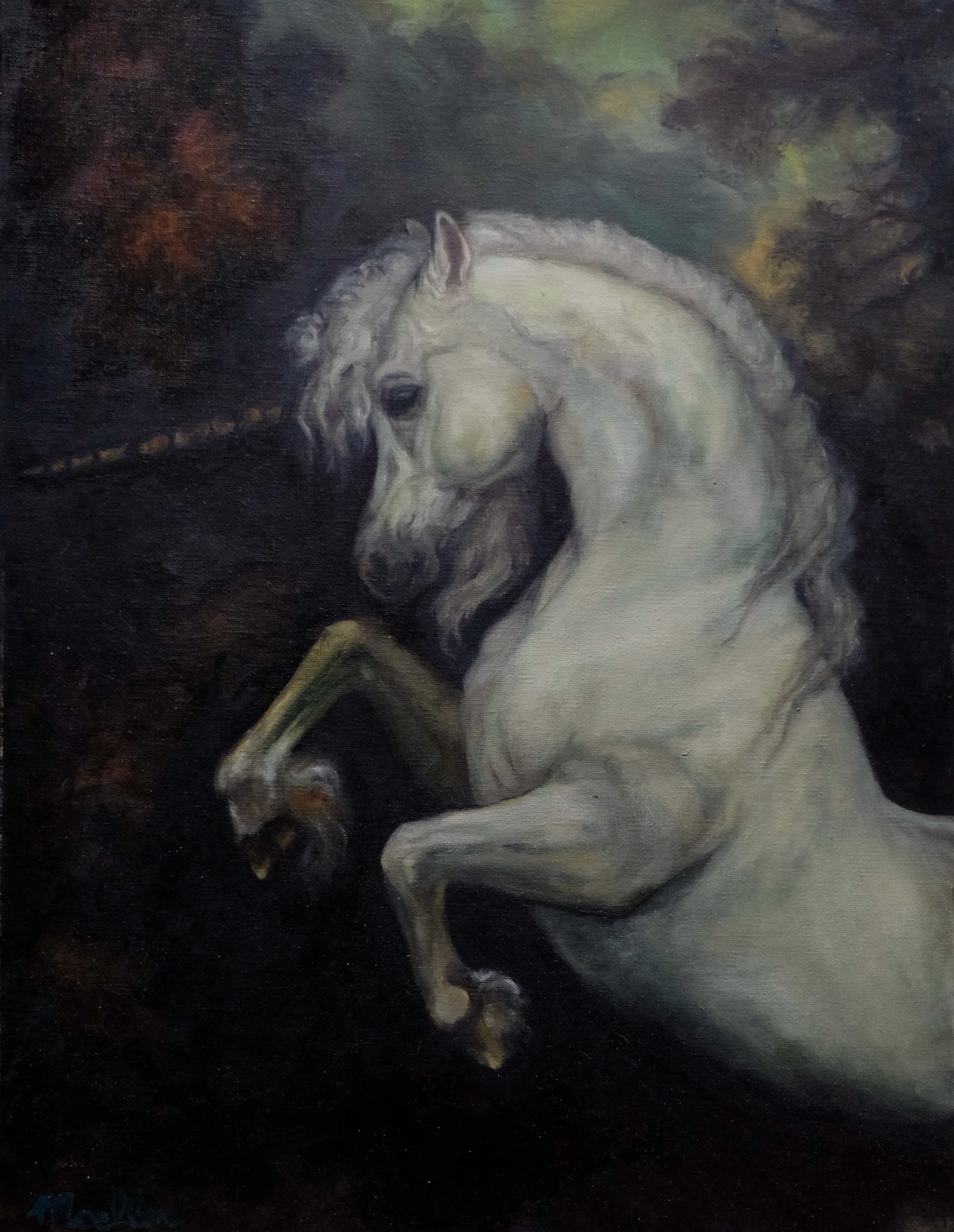 Master Study #1 (Annie Stegg) - Oil on canvas, 12x16"