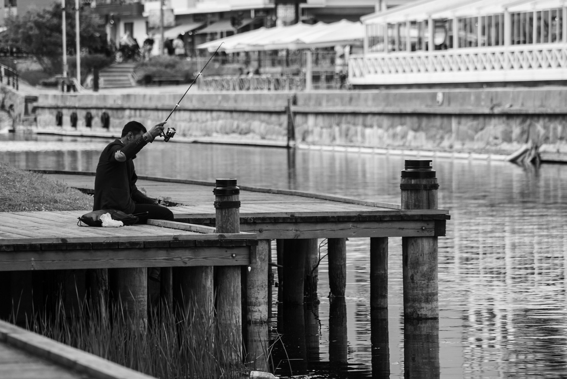 Uppsala Fyrisån - Fisherman