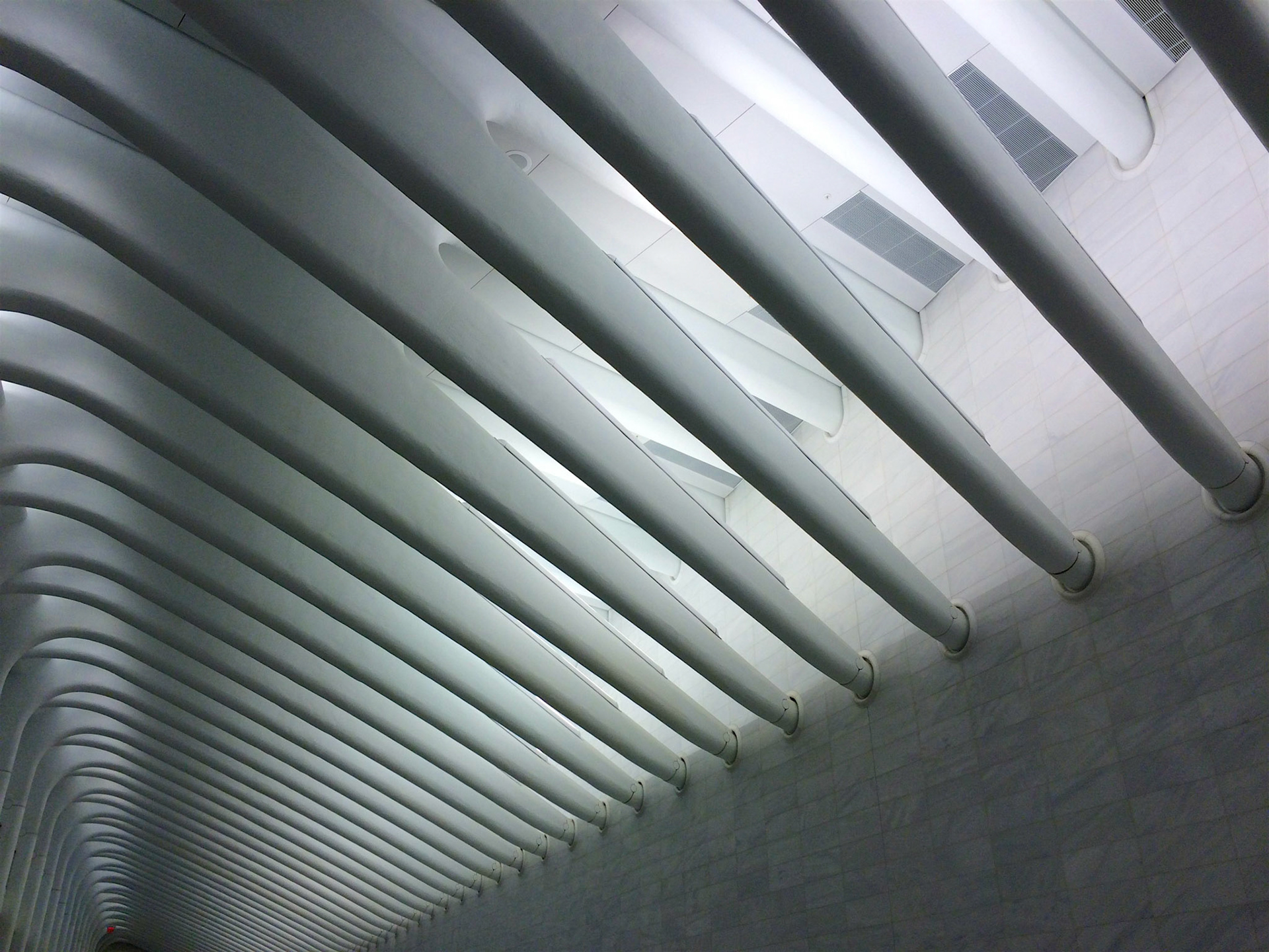 Arched passageway at the World Trade Center Station