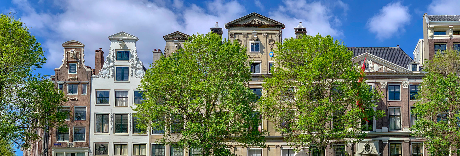 A row of gabled houses in Amsterdam