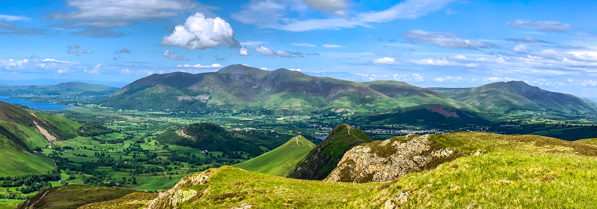 Skiddaw from above Catbells on the Newlands Valley Horseshoe, English Lake District