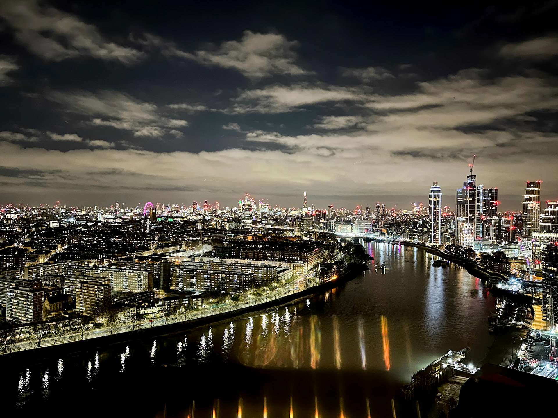 London from Battersea Power Station at night