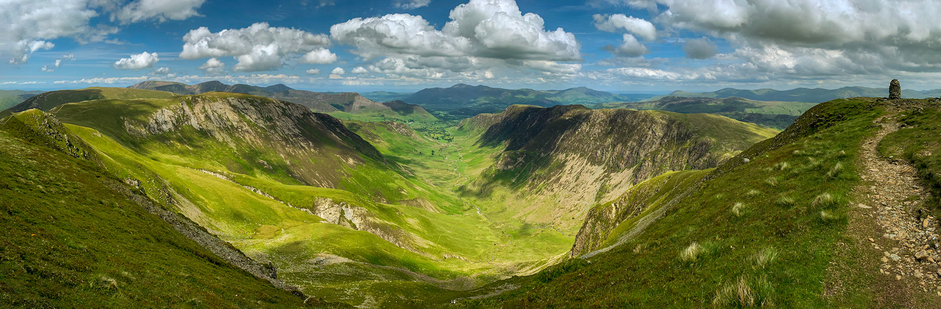 Newlands Valley Horseshoe from Dale Head, English Lake District