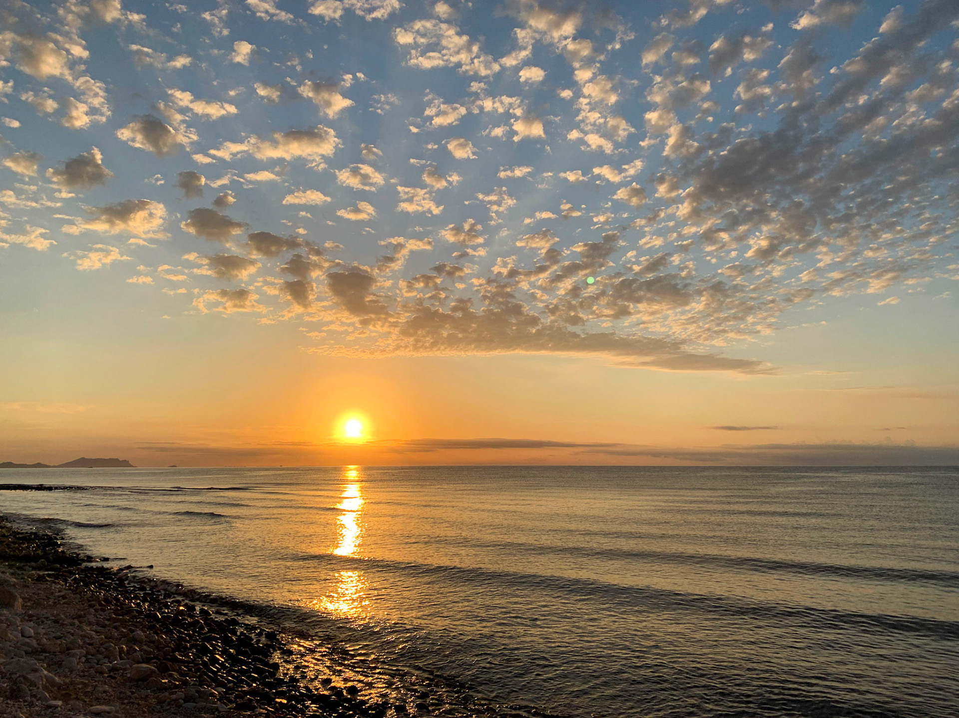 Sunrise in El Campello, Spain