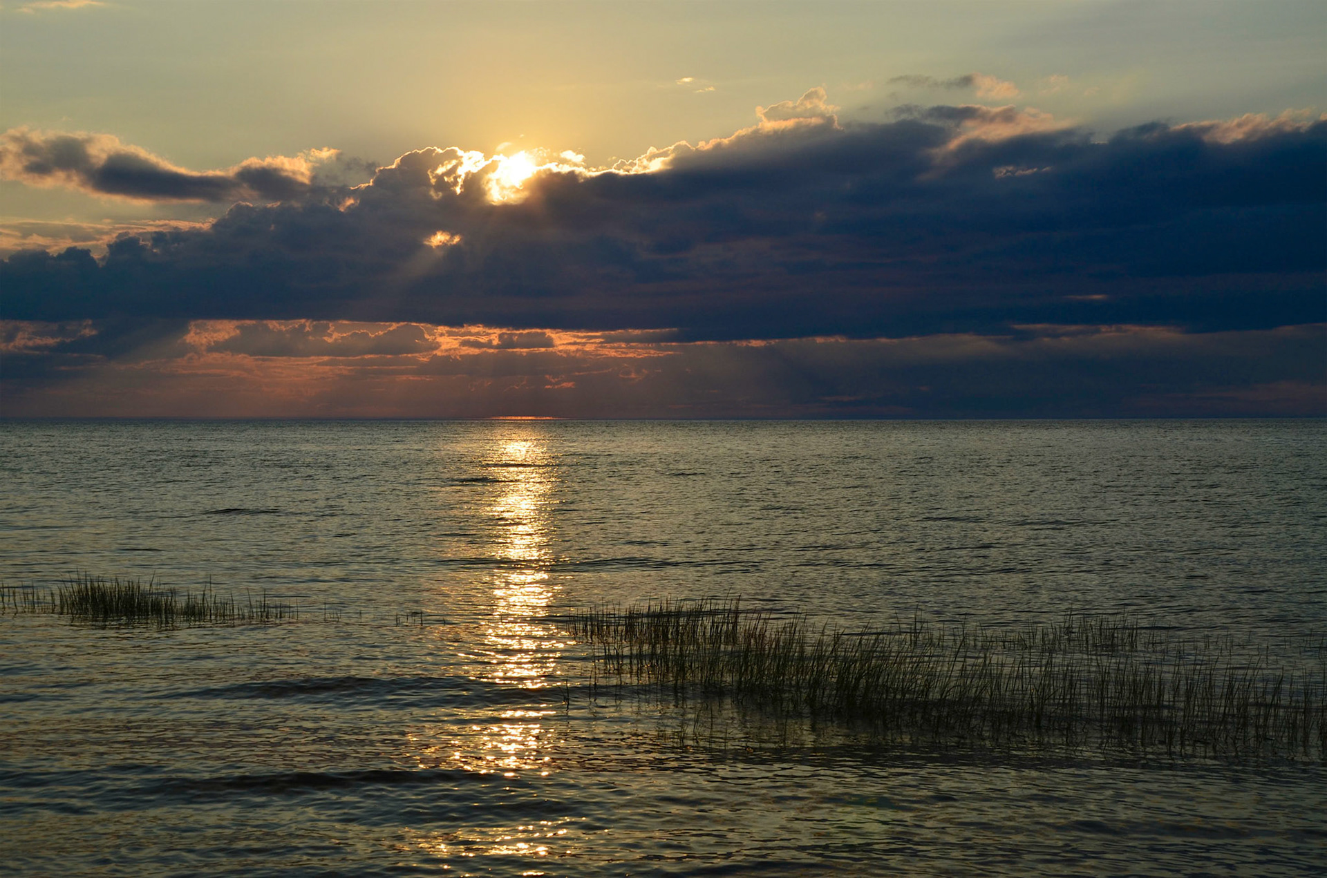 Sunset over Cape Cod Bay in Brewster Massachusetts