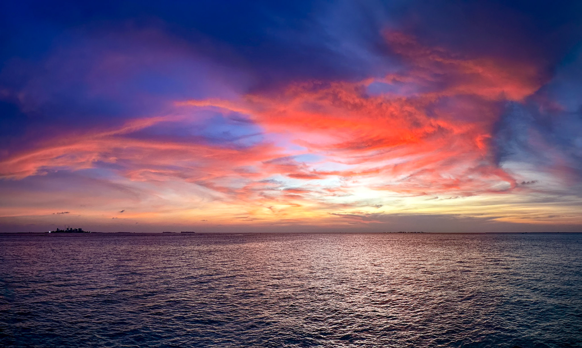 Sunset in the Maldives