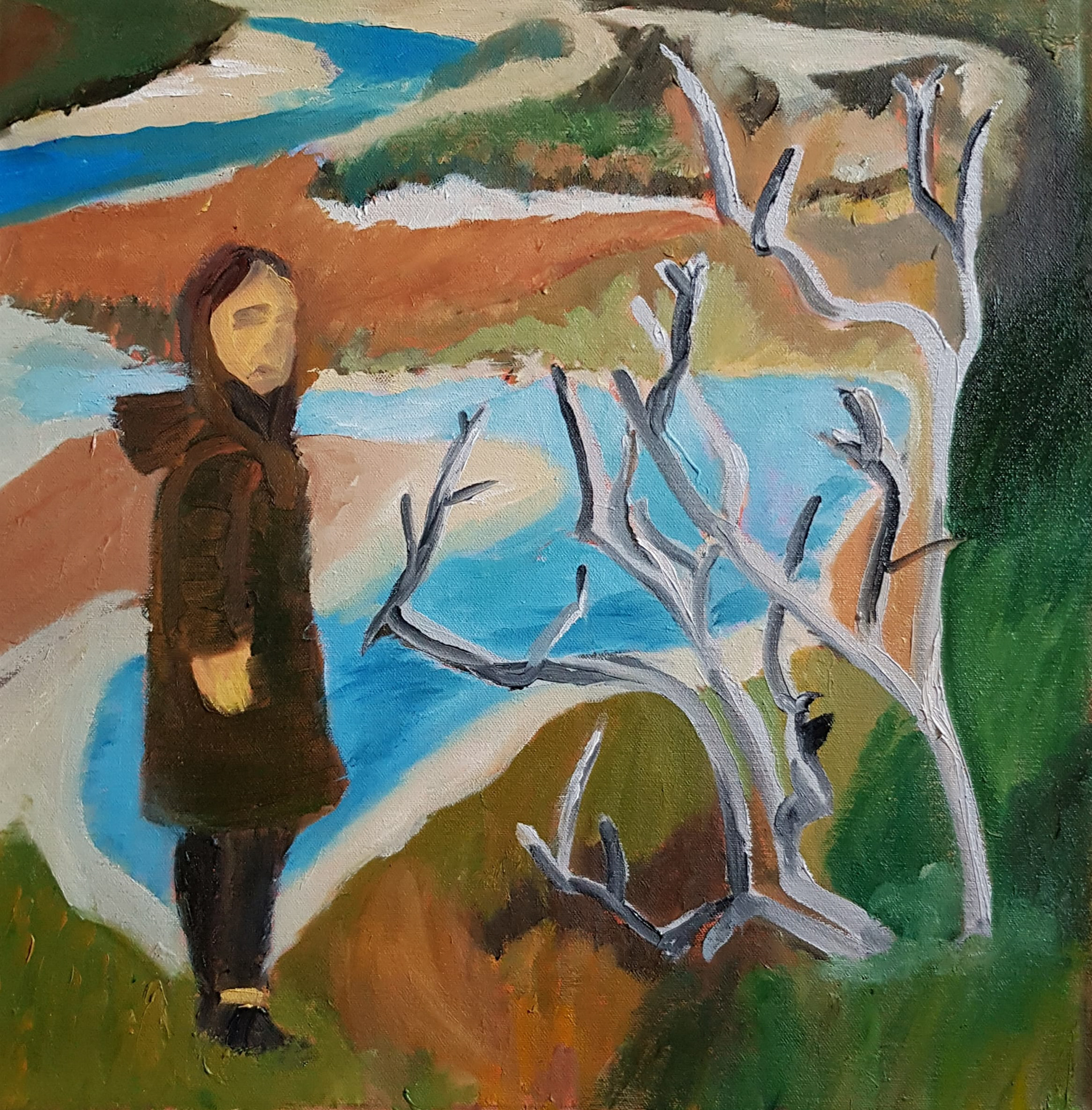 Tree - oil on canvas, 45cm x 45cm