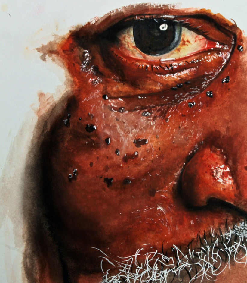 Morgan Freeman Watercolour Study - 2016