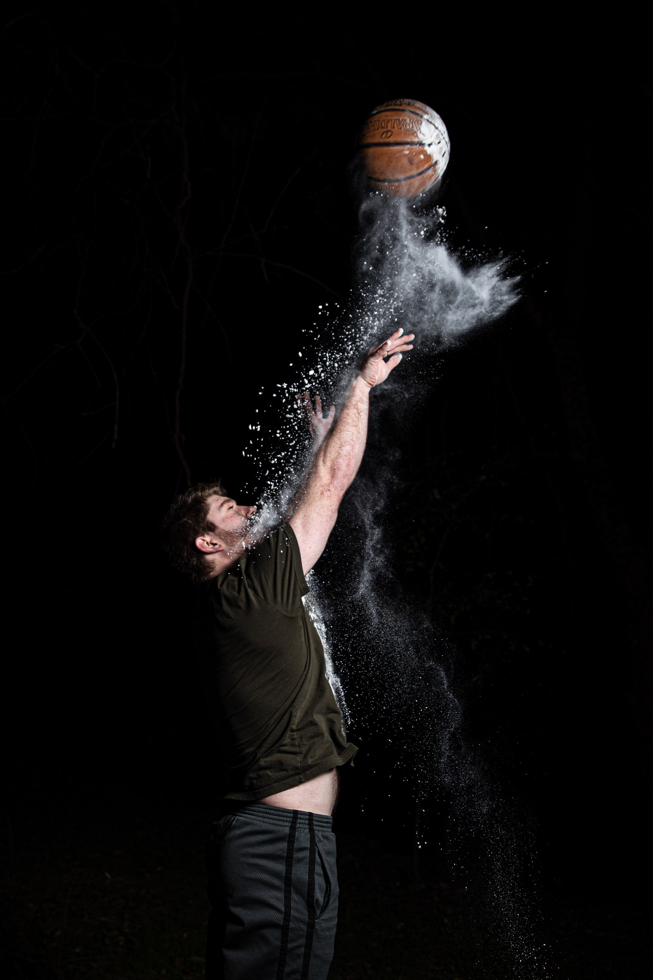 Philip Patterson takes a shot in Chapel Hill, N.C., Nov. 21, 2020. Many of his friends played basketball in local church leagues when he was in high school. “The only time I played basketball was with my friends,” he said. “It was still fun, though.”
