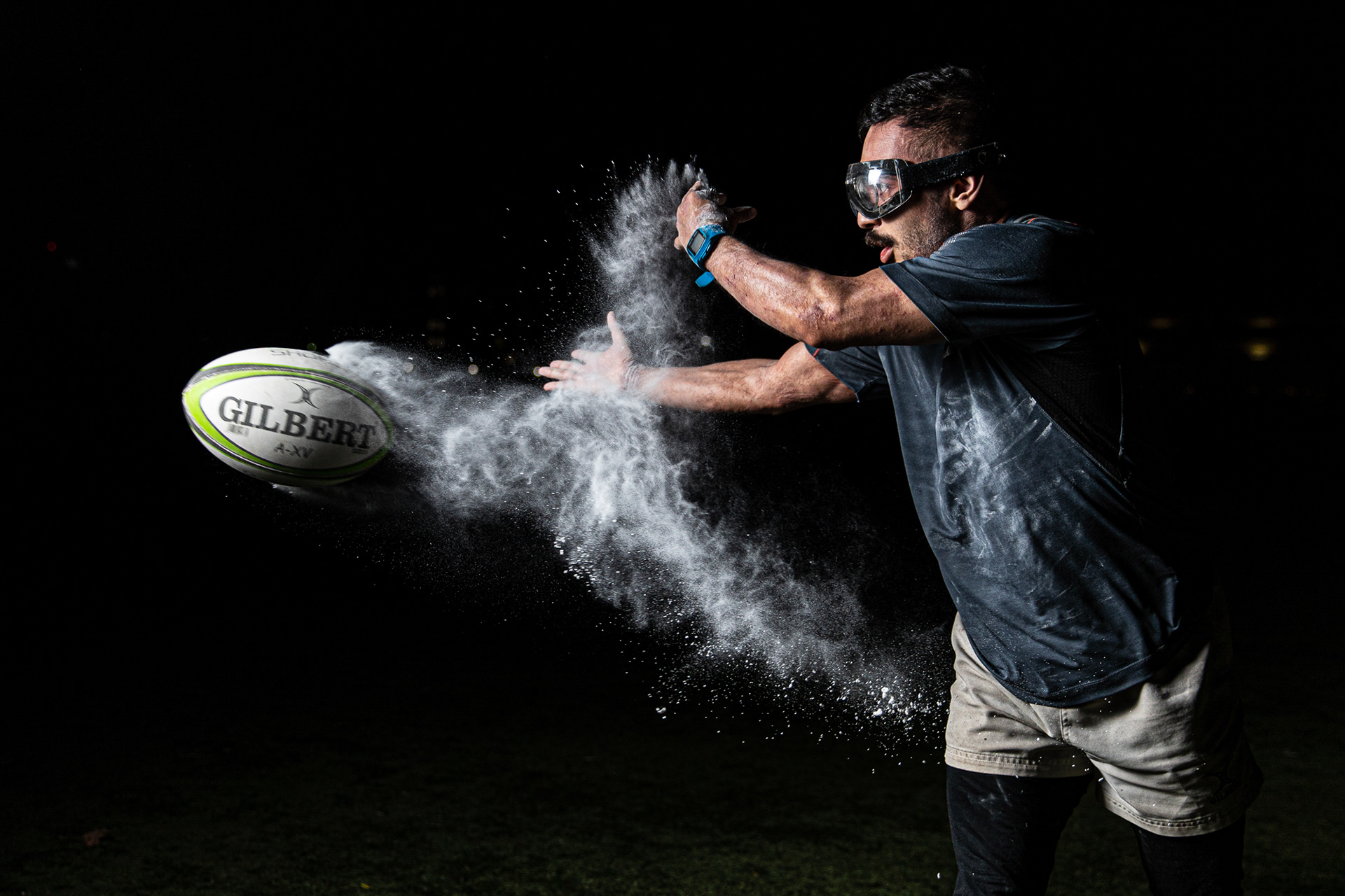 First Place in Portrait Category | Reynaldo Reyes-Arroyo makes a pass in Chapel Hill, NC on Nov. 16, 2020. He started playing rugby in college and plans to continue playing after college. “I started playing rugby to impress a girl from New Zealand,” he said. “I stayed because it’s really fun. I remember scoring my first try in practice – I hadn’t felt that good in a long time.”